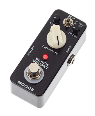 Black Secret, E-Gitarren-Effekt, Distortion, Regler für: Distortion, Level und Filter; Vintage/Turbo Toggle, Klinkenein- und Ausgang, Status