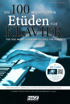 Hage Musikverlag 100 Etudes Piano fortepijono etidai