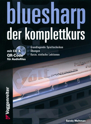 Voggenreiter Bluesharp Der Komplettkurs mokomoji literatūra lūpinei armonikėlei