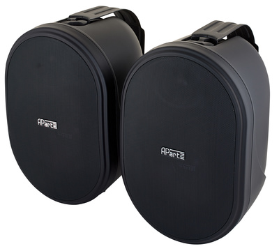 OVO8-BL Schwarz Wandlautsprecher mit 8"" Tiefton und 1"" Hochtöner, 160 Watt, 8 Ohm, Frequenzgang: 45 Hz - 20 kHz, SPL (1W/1m): 93 dB, 115 dB