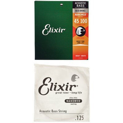 Elixir Nanoweb Acoustic Long S komplektas akustinės bosinės gitaros stygoms