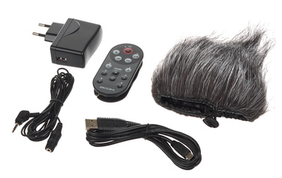 APH-6, Zubehör Set für Zoom H-6, beinhaltet Netzteil AD17, Windjammer und Kabelfernbedienung (ca. 1m + ca. 2,7m Verlängerung )