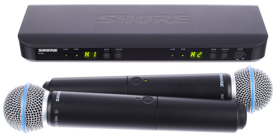 Shure BLX288/Beta58 Combo S8 belaidis mikrofonas su rankiniu mikrofonu