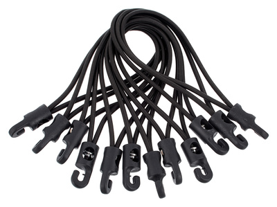 Stairville Spannfix XL Ø 6mm juodi tvirtinimo elementai, 12 vnt.