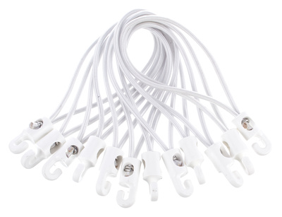 Stairville Spannfix XL Ø 6mm balti 12 vnt. moltono tvirtinimo priedai