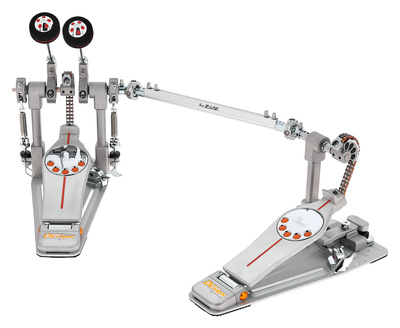 P-3002CL Doppel / Double Bass Drum Pedal, Fußmaschine, Links Version, Kettenantrieb vom Pedal zum Schlegel - Position einstellbar, Ninja