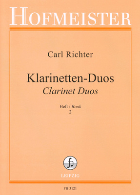 Friedrich Hofmeister Verlag Richter Clarinet Duos 2 klarneto literatūra