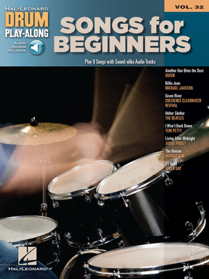Hal Leonard Drum Play-Along Songs f Begin. mušamųjų instrumentų natų sąsiuvinis