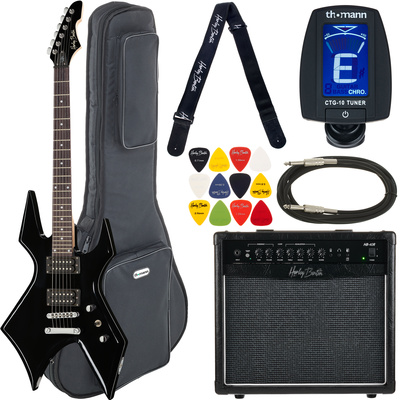 Harley Benton WL-20BK Rock Series elektrinių gitarų komplektas  