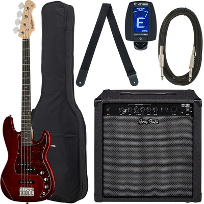 Harley Benton PJ-4 HTR Deluxe Series Set 2 bosinės gitaros komplektas