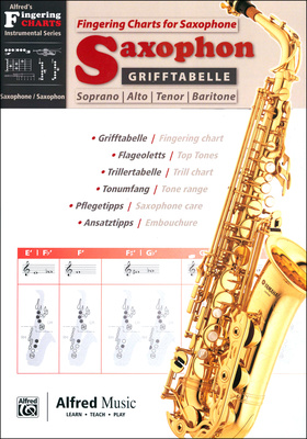Alfred Music Publishing Grifftabelle Saxophon tabulatūros vadovas