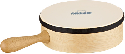 42 Handtrommel 8"" mit Griff, Durchmesser: 8"", Material: Holzkorpus, Besonderheiten: Ergonomisch geformter Holzgriff, Kunststofffell, Diese NINO