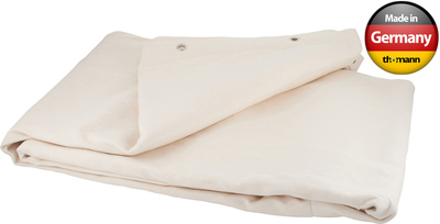 Stairville Curtain 500g/m² 3.0x3.0m Cream paruošta naudojimui moltono užuolaida