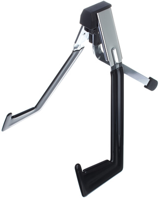 PT32-BK Guitar Stand, Ständer für E-Gitarren und E-Bässe, klappbar, Farbe: Chrom/Schwarz