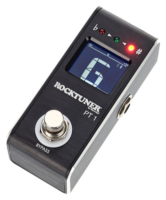 Rocktuner PT 1, Kompakter Pedaltuner für elektrische Instrumente, Chromatisch, True Bypass, Stimmumfang: A0 (27,5 Hz) - C8 (4168 Hz),