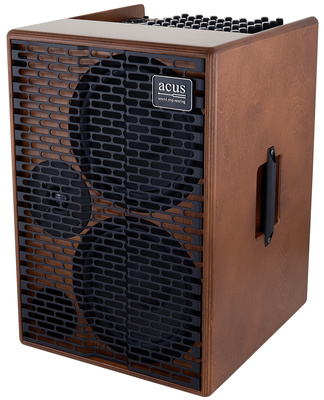 One-AD Wood, Verstärker für Akustische Gitarre Gesang und andere akustische Instrumente, 350Watt, 2x 8"" Basslautsprecher, 1x Ring Hochtöner, 6