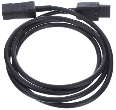 IEC / Kaltgeräte / Patch / Netz Verlängerungskabel Pro BK, Länge 2,0 m, H05VV-F 3G1,5 mm², Farbe schwarz, Stecker: IEC Kaltgeräte, Buchse: