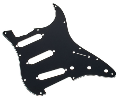 Pickguard for 62 Strat Black Schlagbrett für Stratocaster, für 3 Single Coils, Original Fender, 11 Loch, f. 62 Vintage US und 60's Strat