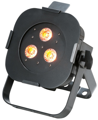 Ultra Hex Par3, Technische Daten: ultrahelles, flaches PAR 38 Wash-Gerät mit 3 x UV-LEDs in den Farben Rot, Grün, Blau, Bernsteinfarben und Weiß,