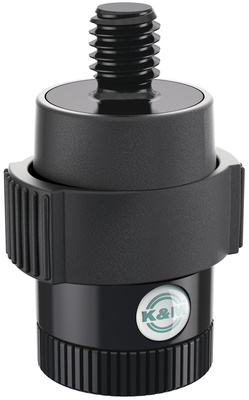 K&M 23910, Quick-Release Adapter zum schnellen Wechsel von Mikrofonen, zweiteiliger Aufsatz für Mikrofonstative mit 3/8"" oder 5/8"" Gewinde
