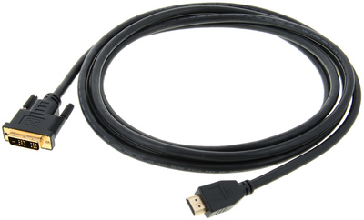 Kramer C-HM/DM-10, HDMI - DVI Kupfer-Anschlusskabel 3m, High-Performance Kabel mit einem vergossenen HDMI-Stecker an einem Ende und einem DVI-Stecker