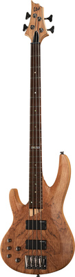 B-Stock, ESP LTD B204SM Natural Satin, Linkshänderversion, E-Bass, 4 saitig, Bolt-On Konstruktion, Esche Korpus mit Spalted Maple Decke, 5-tlg.
