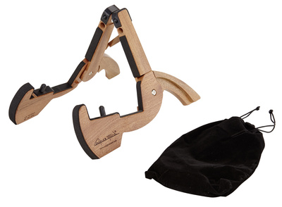 Pro-B Sapele Banjo Stand; klappbarer Instrumentenständer aus Holz; Material: Sapele; geeignet für Open Back- oder Resonator-Banjos; auch
