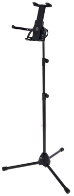 K&M 19776 universelles Tablet PC Stativ, zweifach ausziehbares Dreibein Tablet Stativ passend für alle gängigen Tablet PCs"", drehbar für Hoch- und