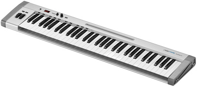 EasyKey 61, MIDI Keyboard mit 61 anschlagdynamischen Tasten in voller Größe, Aluminium-Gehäuse mit Seitenteilen aus Kunststoff,