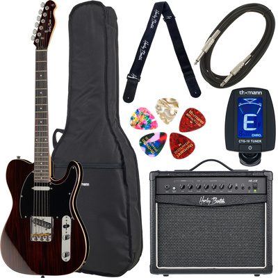Harley Benton TE-70RW Deluxe Set 1 elektrinių gitarų komplektas