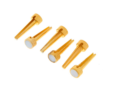 Bridge Pins Solid Brass MOP Bridge Pin Stöckerl für Akustikgitarren, 6er Set, passend für die meisten Akustikgitarrenbrücken, für mehr Sustain