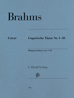 Henle Verlag Brahms Ungarische Tänze 1-10 fortepijono literatūra