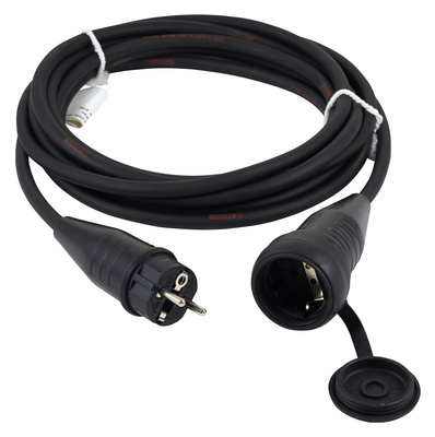 Titanex IP 44 5m 1,5mm² Netz Verlängerung aus Titanex Gummikabel, mit ABL Vollgummi-Stecker IP44, ABL Vollgummi-Kupplung IP44, 5m Titanex