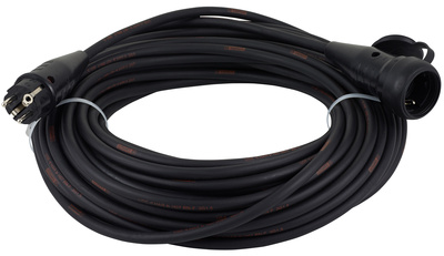 Titanex IP 44 20m 1,5mm² Netz Verlängerung aus Titanex Gummikabel, mit ABL Vollgummi-Stecker IP44, ABL Vollgummi-Kupplung IP44, 20m Titanex