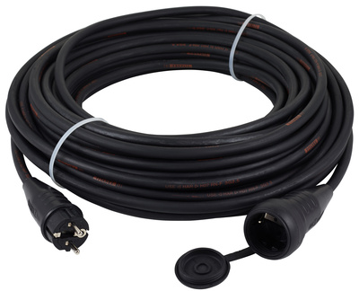 Titanex IP 44 25m 2,5mm² Netz Verlängerung aus Titanex Gummikabel, mit ABL Vollgummi-Stecker IP44, ABL Vollgummi-Kupplung IP44, 25m Titanex