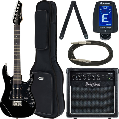 Harley Benton RG-Junior BK elektrinių gitarų komplektas
