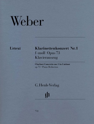 Henle Verlag Weber Clarinet Concerto No.1 literatūra klarnetui