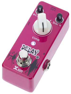 V5 Delay, E-Gitarren Effekt, Digital Delay mit analogem Voicing, 25 ms bis 600 ms Delay Time, true bypass Regler für: echo, feedback and time,
