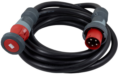 CEE Gummikabel 125A 35mm² 15m, schwere Gummischlauchleitung H07RN-F, 5 G 35 mm², 5-polig, 400 V, 6h, schwarz.