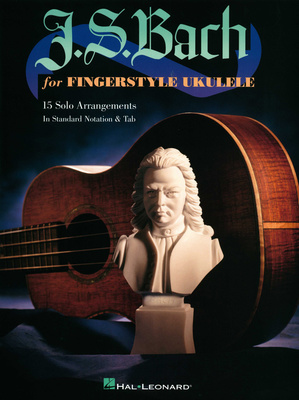 Hal Leonard J.S.Bach f Fingerstyle ukulelei natų knyga