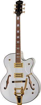Harley Benton BigTone Trem White džiazinė gitara