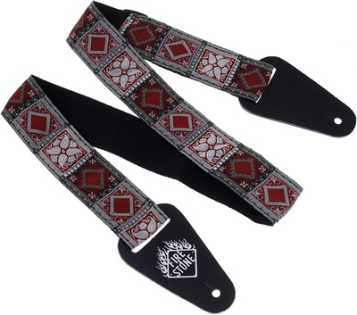 Fire & Stone Folk Edition Strap RD/SV/BK diržas liaudies instrumentams