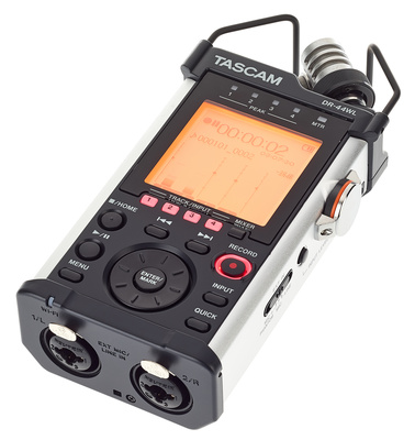 DR-44WL, Tragbarer 4-Spur Digitalrecorder mit WLAN Funktion, Aufnahme mit bis zu 24-Bit/96 kHz, unterstützte Formate: WAV/BWF/MP3, Aufnahme auf