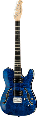 Harley Benton TE-90QM HH Trans Blue pusiau akustinė gitara