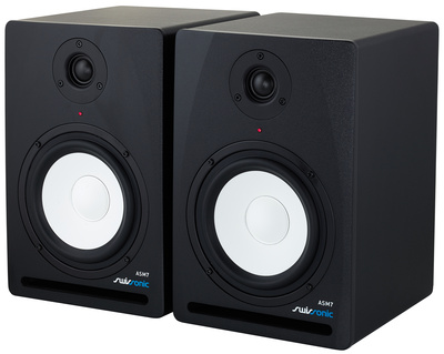 ASM7, Aktive Studiomonitore, 80 Watt Bi-Amplified (60 + 20 Watt) 2-Wege System mit Class AB Verstärkern, 6,5“ (165mm) Tieftöner, 1“ (25mm)
