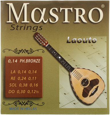 Mastro Greek Laouto 8 Strings 014 PB stīgu komplekts