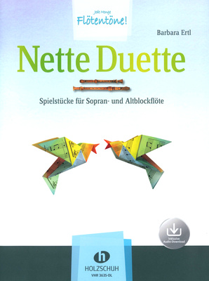 Holzschuh Verlag Flötentöne Nette Duette dainų knygos fleitutėms