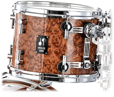 ProLite 12""x08"" Tom Tom, Farbe Chocolate Burl (-78), Ausführung Exotic Veneer High Gloss hochglanzlackierter Kessel, chrom Kesselhardware, 2,3