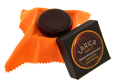 Gold II Metallkolofon Violine, weiches Kolofon aus reinem Lärchenharz unter Zusatz verschiedener Metalle. Diese bewirken einen lebendigen,