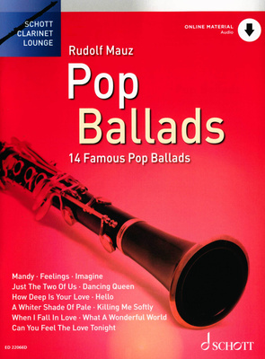 Schott Pop Ballads Clarinet dainų rinkiniai klarnetui